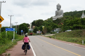 Buddha watching over the bikers 