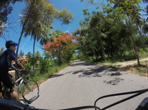 Biking along the Thai coast! 