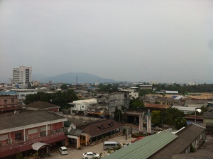 A view of downtown Yala from the hotel room 