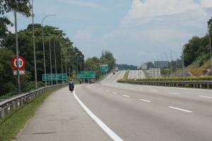 The highway that was marked "no bicycles". Surely they couldn't have meant us...